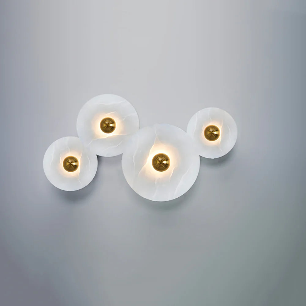 Modern Alabaster Round Wall Lamp