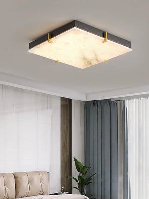 Alabaster Black Square Ceiling Lamp