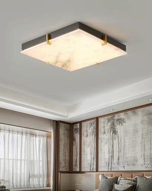 Alabaster Black Square Ceiling Lamp