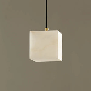 Alabaster Square Pendant Light