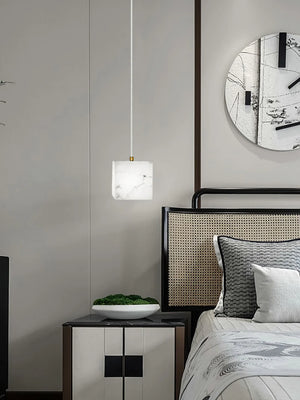 Alabaster Square Pendant Light