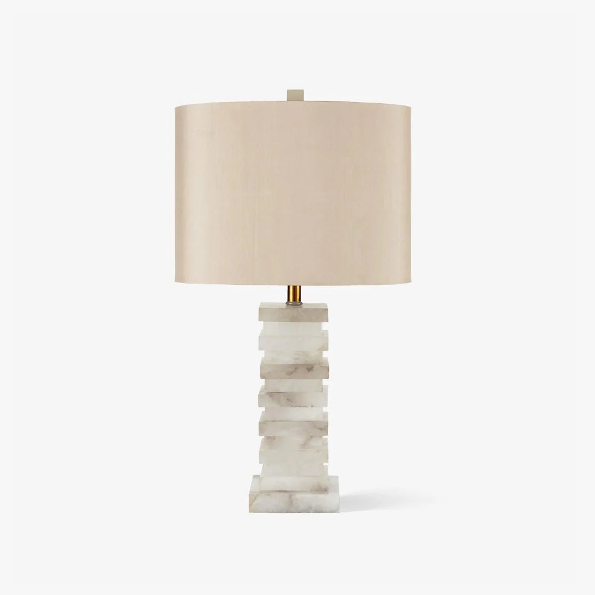 Modern Alabaster Stacked Table Lamp
