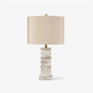 Modern Alabaster Stacked Table Lamp