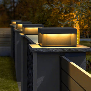 Modern Black Square Box Outdoor Light