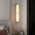 Modern Cylindra Alabaster Brass Wall Light
