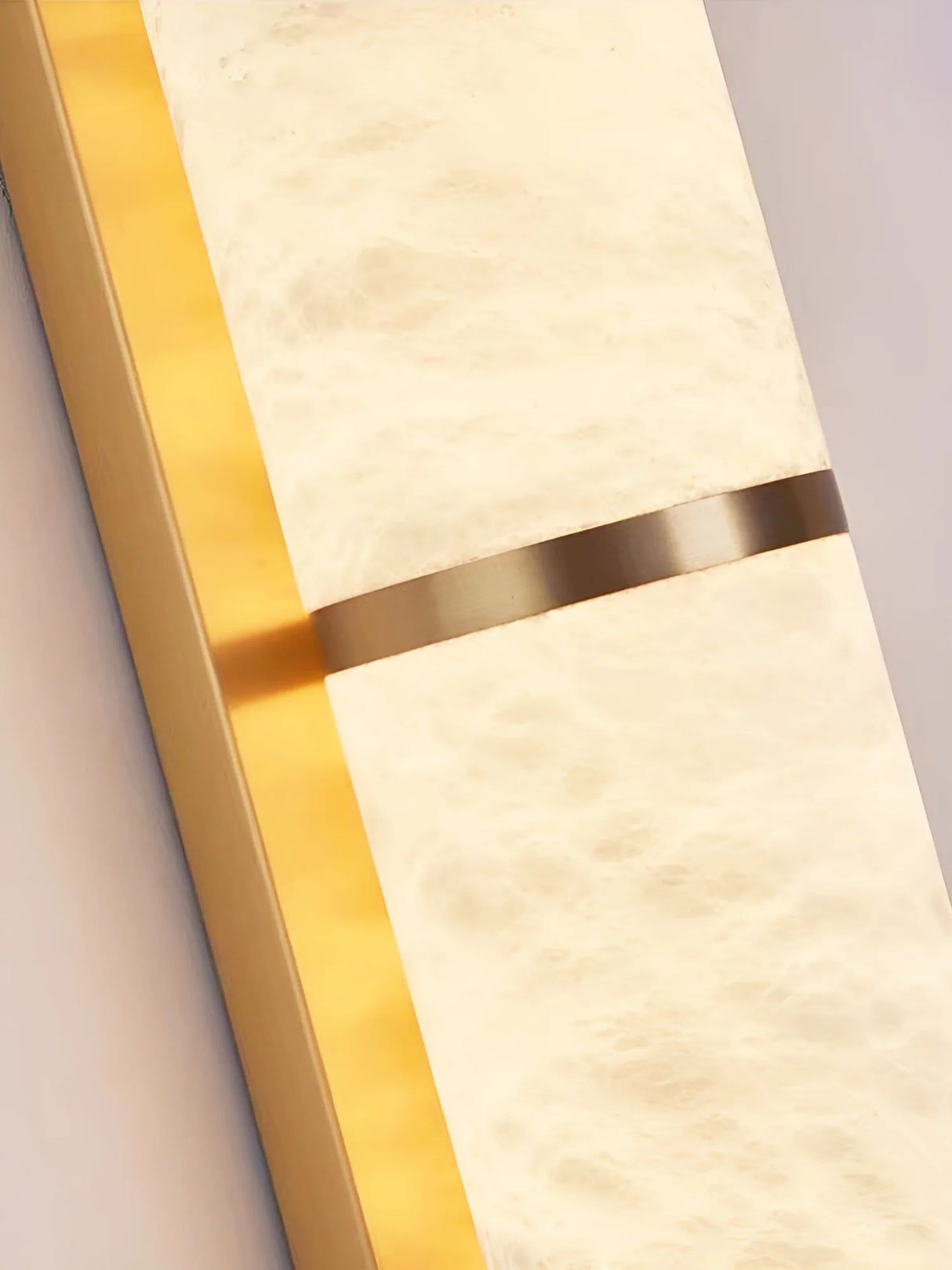 Modern Cylindra Alabaster Brass Wall Light