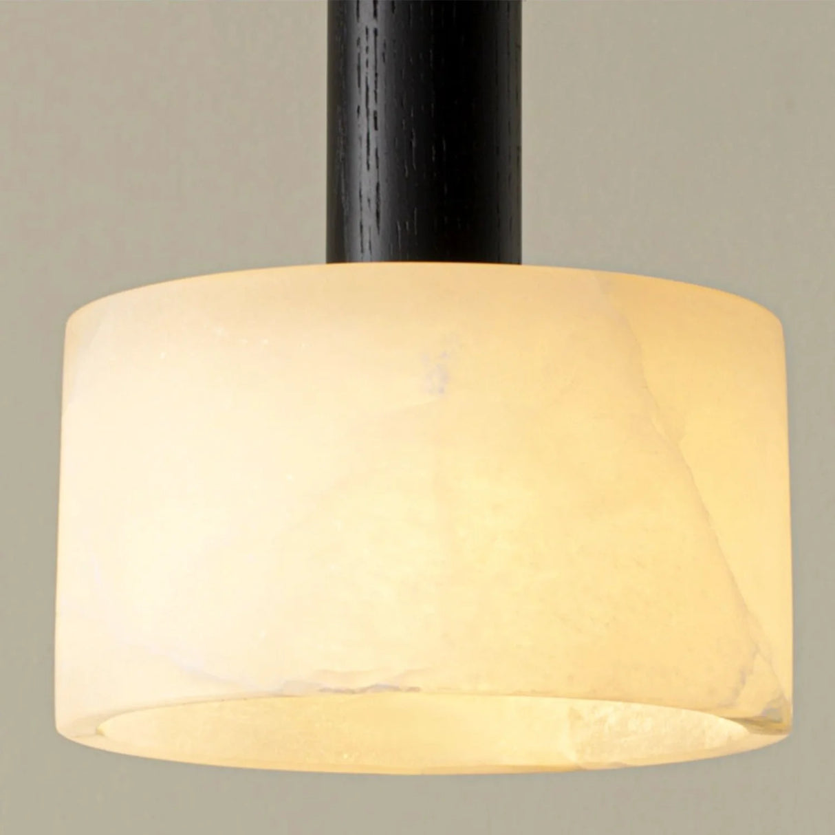 Modern Cylindrical Alabaster Pendant Light