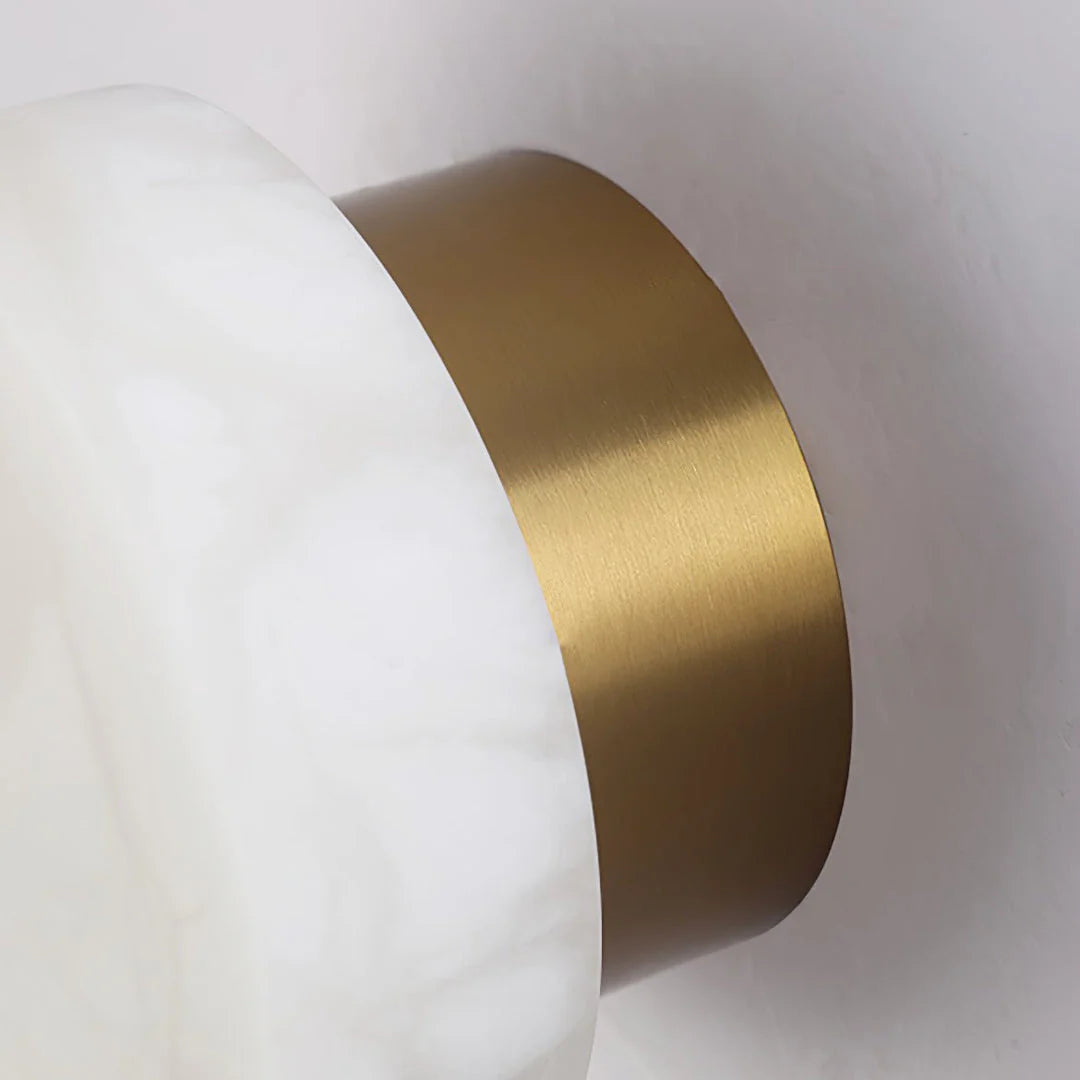 Domino A Cylindrical Alabaster Wall Light