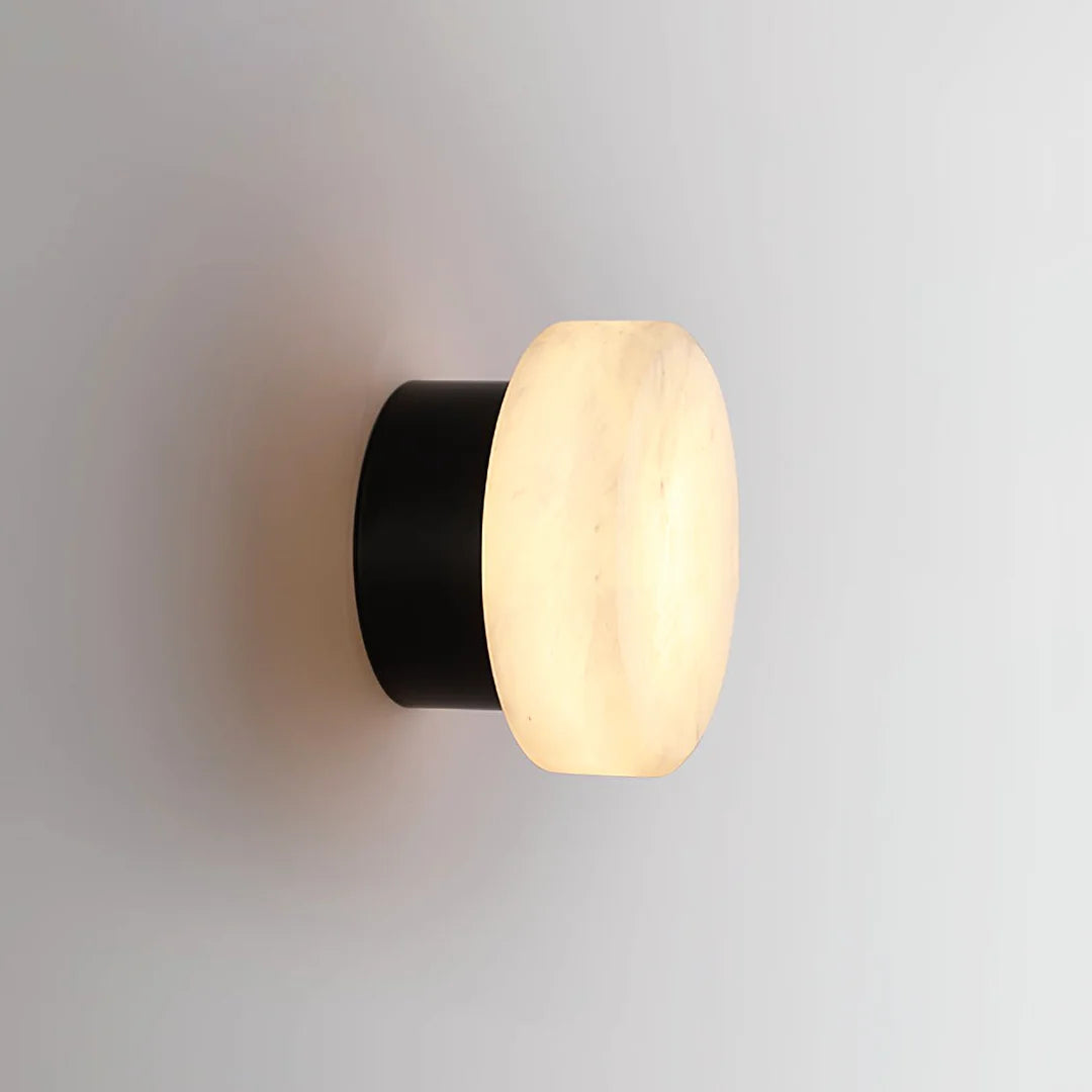 Domino A Cylindrical Alabaster Wall Light