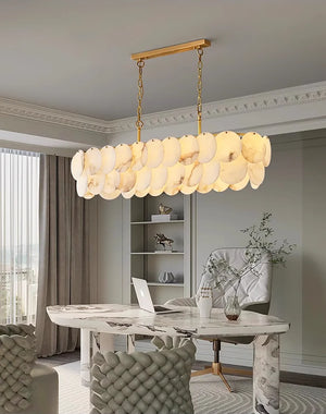 Modern Luxury Round Alabaste Chandelier