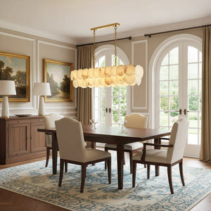 Modern Luxury Round Alabaste Chandelier