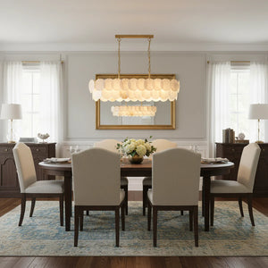 Modern Luxury Round Alabaste Chandelier
