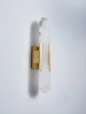 Oval Alabaster Melange Elongated Wall Lamp