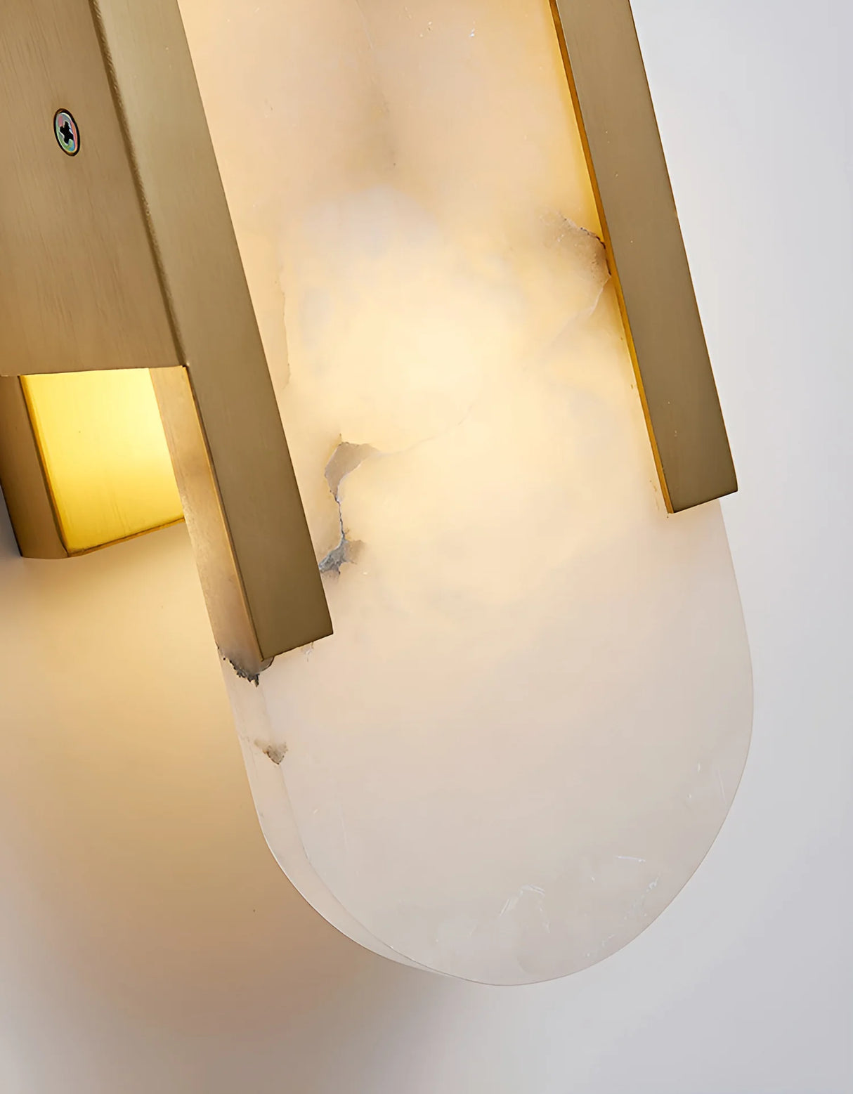 Oval Alabaster Melange Elongated Wall Lamp