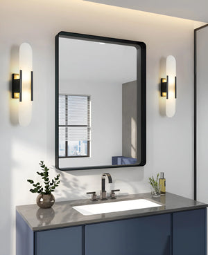 Oval Alabaster Melange Elongated Wall Lamp