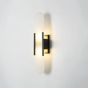 Oval Alabaster Melange Elongated Wall Lamp