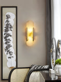 Oval Alabaster Melange Elongated Wall Lamp