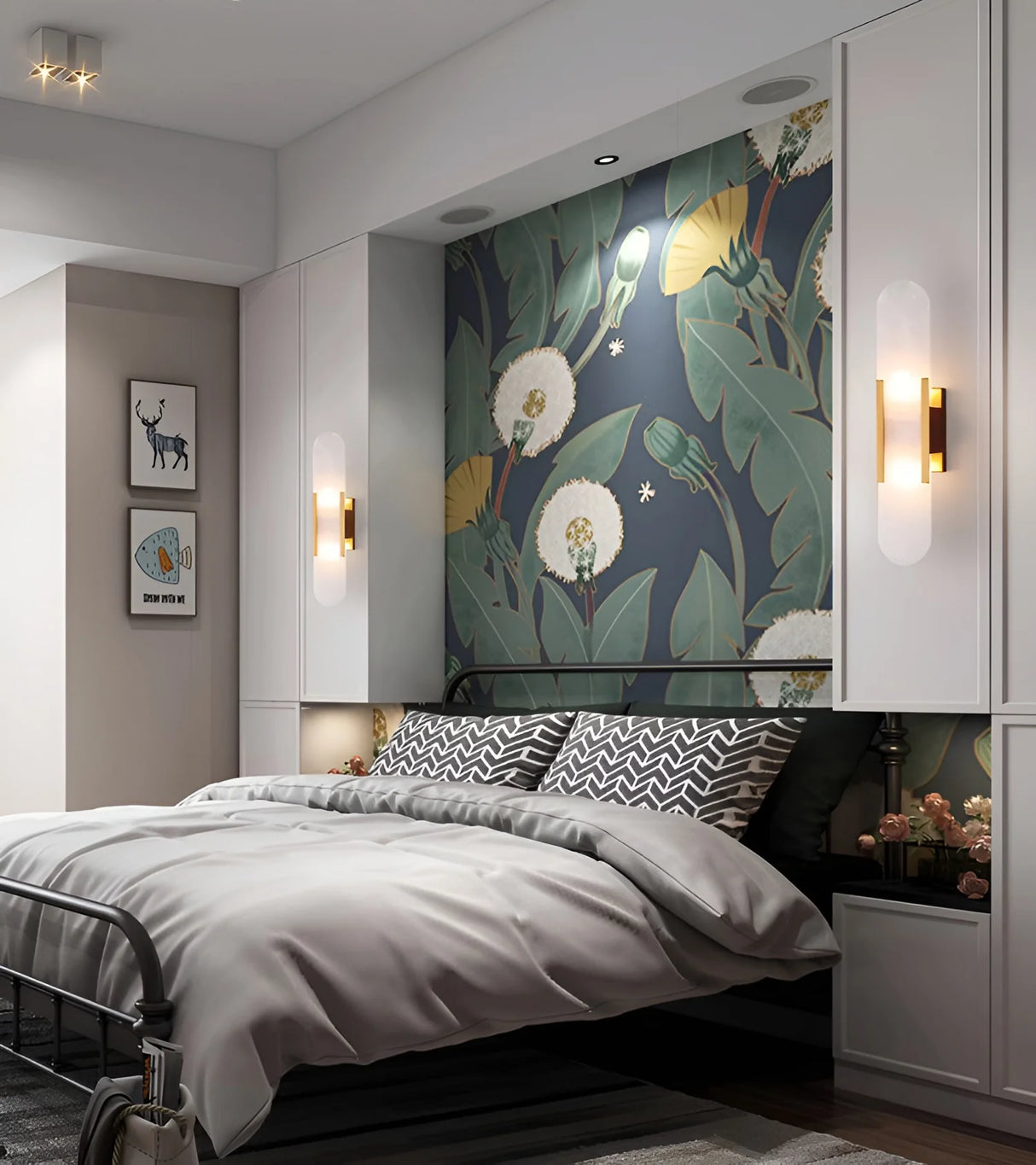 Oval Alabaster Melange Elongated Wall Lamp