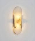 Oval Alabaster Melange Elongated Wall Lamp