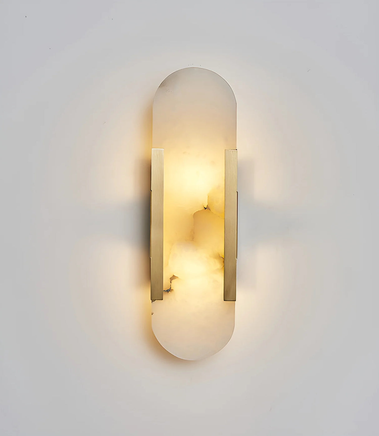 Oval Alabaster Melange Elongated Wall Lamp