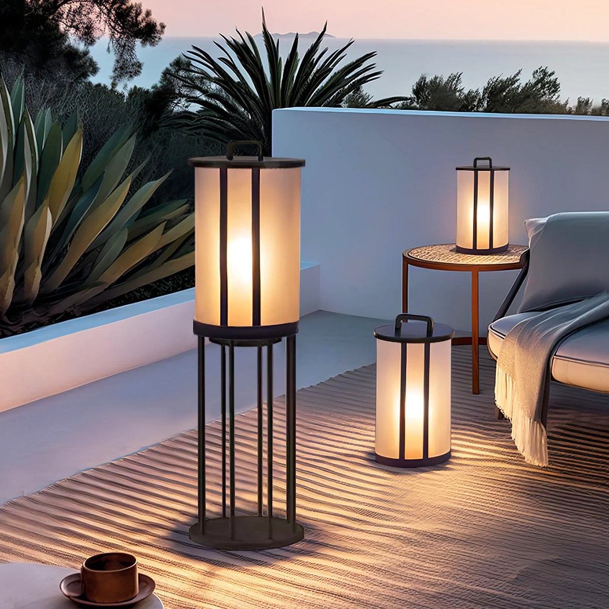 Modern Murano White Glass Petals Chandelier