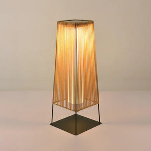Modern Plastic Rattan Outdoor Post Floor Lamp