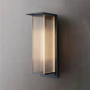 Modern Rectangle Oleron Box Outdoor Wall Lamp