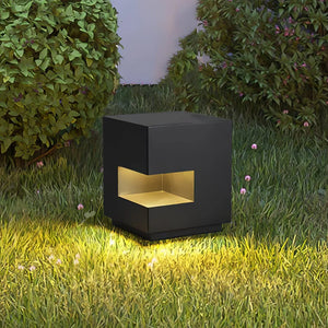 Modern Regular Cube Post Outdoor Light
