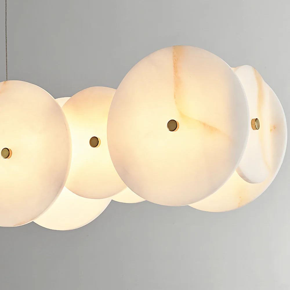 Alabaster Multiple Round Chandelier