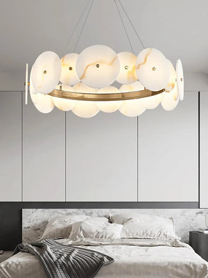 Alabaster Multiple Round Chandelier