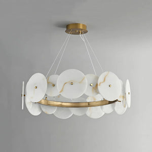 Alabaster Multiple Round Chandelier
