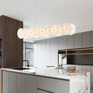 Alabaster Multiple Round Chandelier