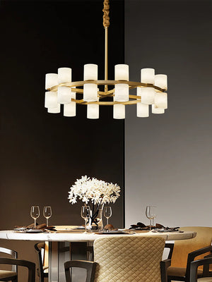 Modern Tabitha Alabaster Chandelier