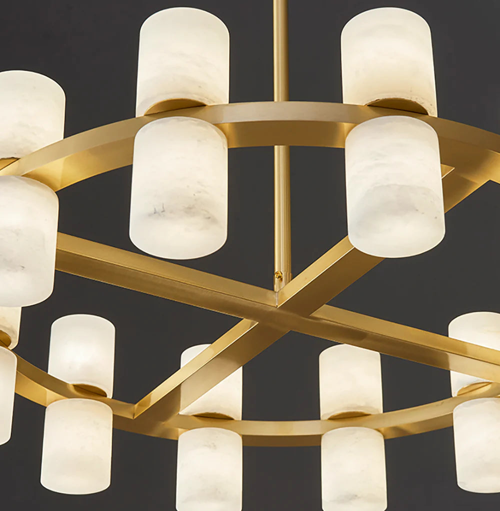 Modern Tabitha Alabaster Chandelier