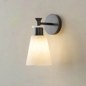 Conical Tapered Alabaster Wall Sconce