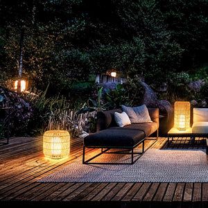 Modern Woven Rattan Outdoor Lamp