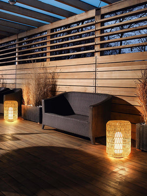 Modern Woven Rattan Outdoor Lamp