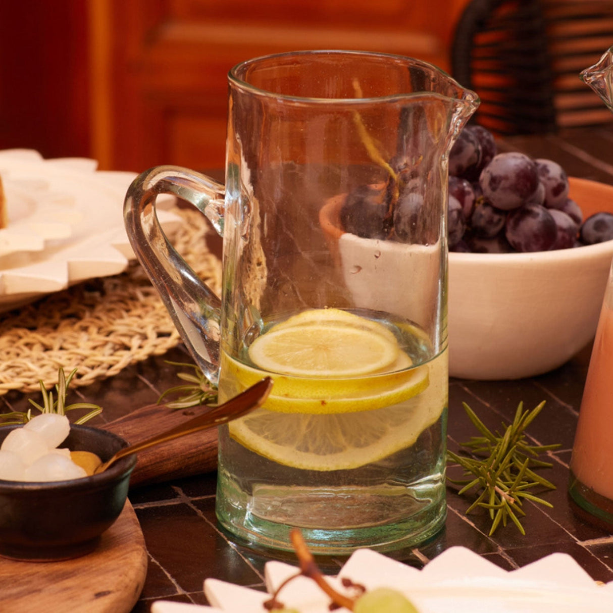 Moroccan Blown Glass Classic Pitcher