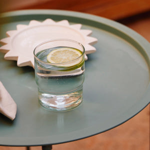 Moroccan Mouth-blown Column Glasses | Set of Two