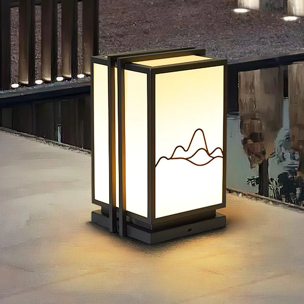 Mountain Acrylic Outdoor Post Light