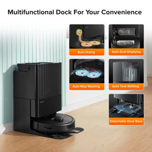 【Certified Refurbished 90% New】Roborock Qrevo Robot Vacuum with Multifunctional Dock