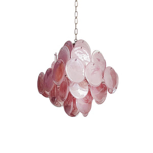 Vintage Murano Disc Glass Chandelier