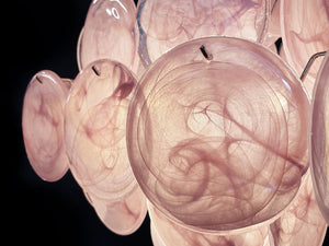 Vintage Murano Disc Glass Chandelier