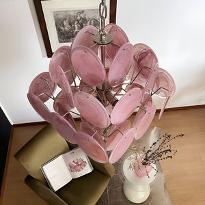 Vintage Murano Disc Glass Chandelier