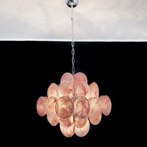 Vintage Murano Disc Glass Chandelier