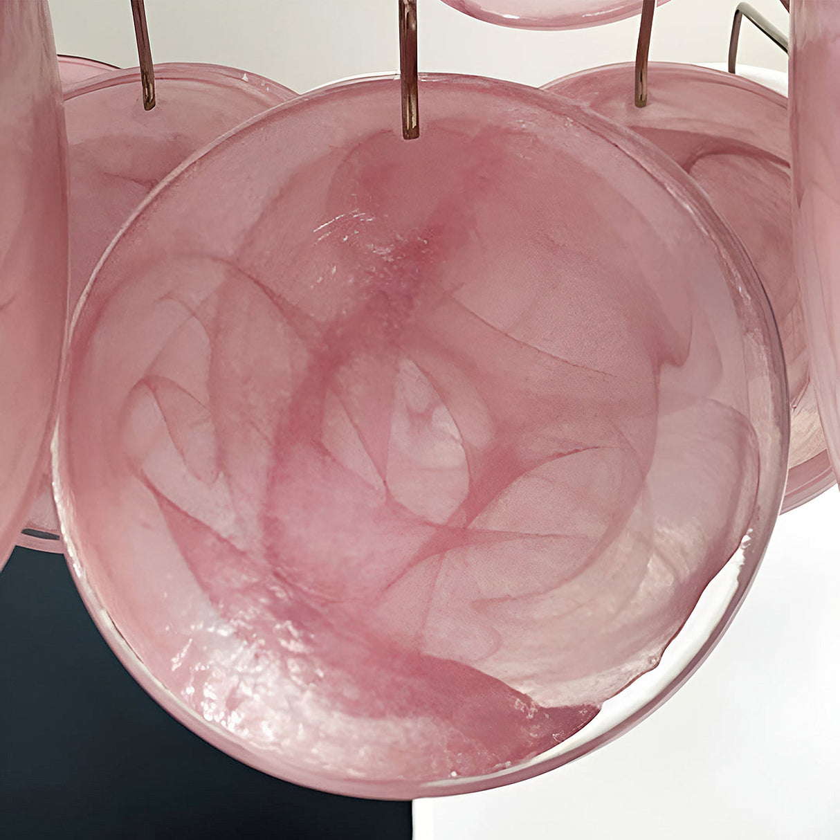 Vintage Murano Disc Glass Chandelier