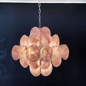 Vintage Murano Disc Glass Chandelier