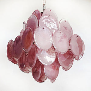 Vintage Murano Disc Glass Chandelier
