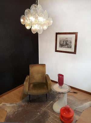 Vintage Murano Iridescent Glass Chandelier