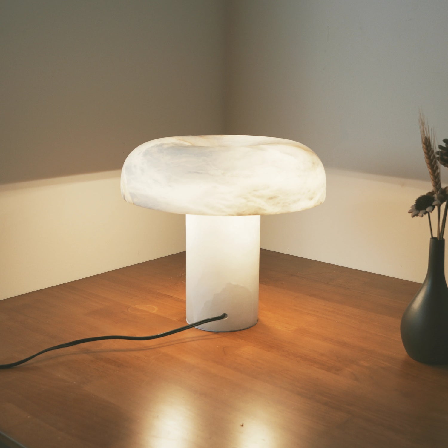 Mushroom Type Alabaster Table Lamp